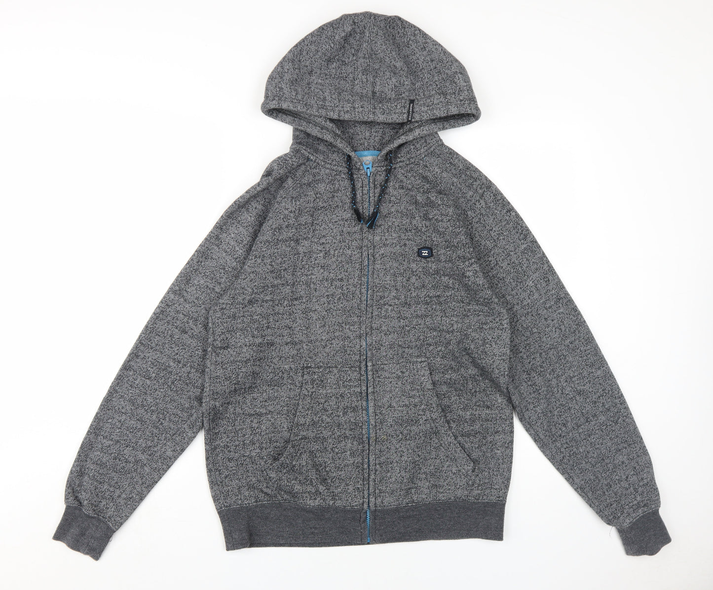 Billabong Men's Grey Full Zip Hoodie, Size S, Regular Fit