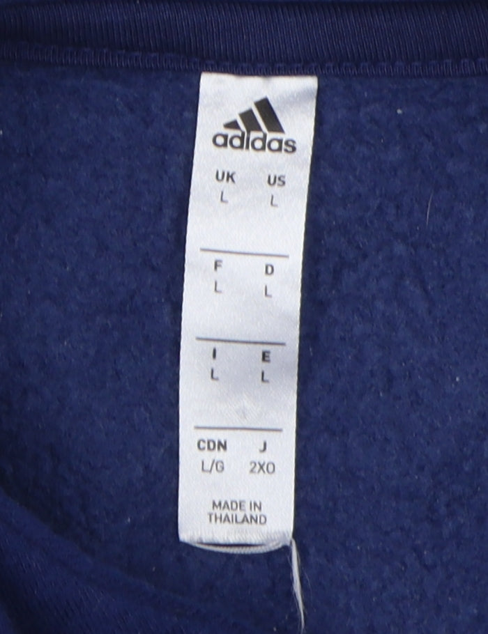 Adidas Men's Blue Hoodie Large Pullover Sports