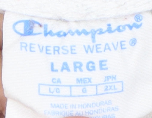 Champion Men's White Pullover Hoodie L