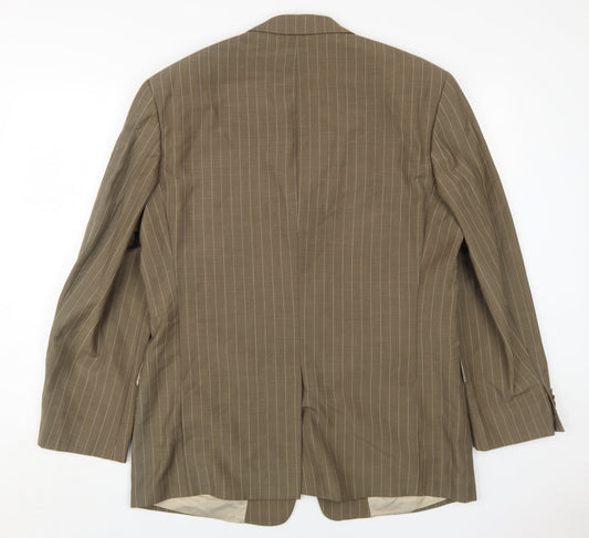International Menswear Brown Striped Blazer Size 40R