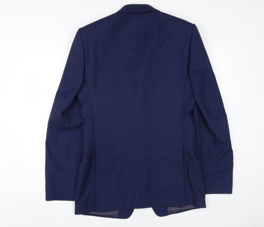 Marks and Spencer Men's Blue Wool Blazer 36L
