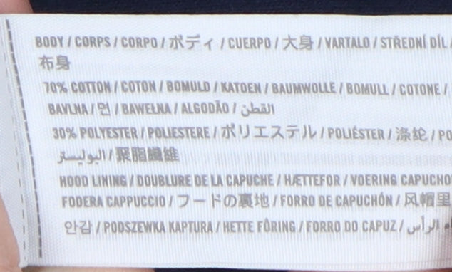 Hollister Men's Blue Beige Pullover Hoodie XS