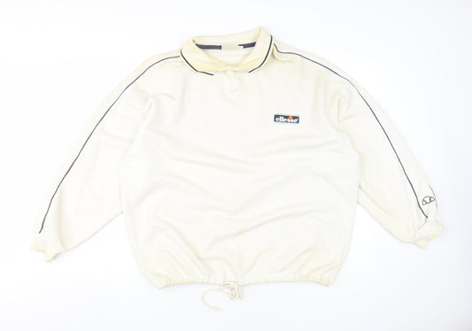 Ellesse Men's Ivory Pullover Sweatshirt L