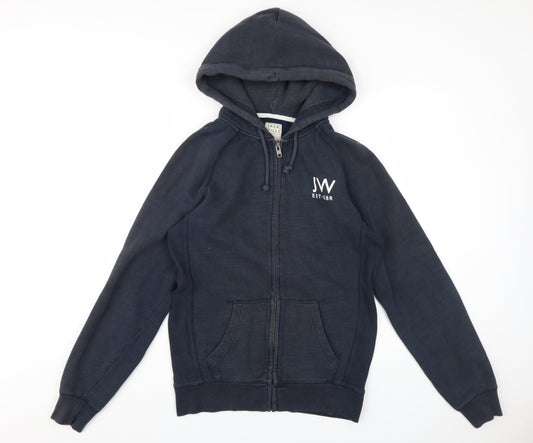 Jack Wills Men's Blue Full Zip Hoodie, Size S
