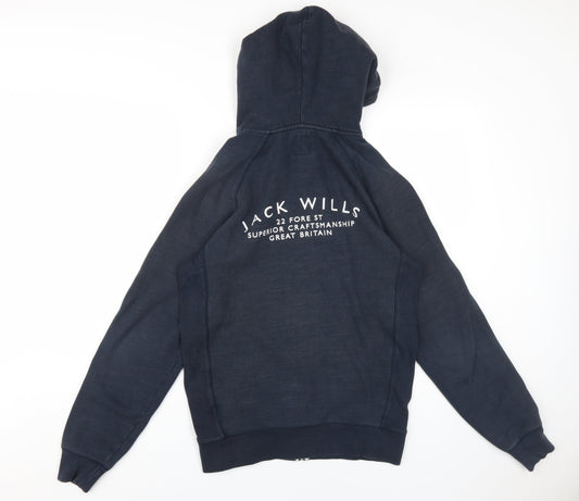 Jack Wills Men's Blue Full Zip Hoodie, Size S