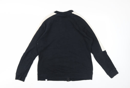 Unisex Adults UK XL Regular PUMA Black Full Zip Sweatshirt