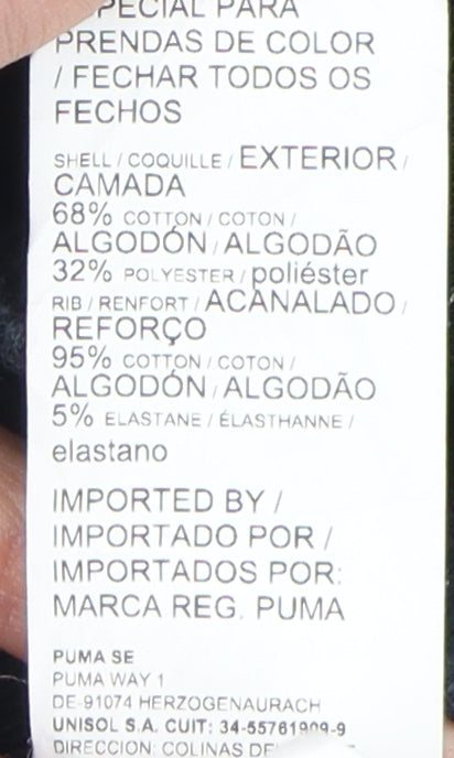 Puma Unisex Black XL Full Zip Sweatshirt