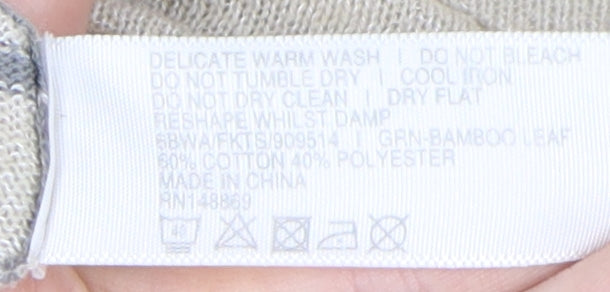 FatFace Women's Beige Striped Cardigan Size 8