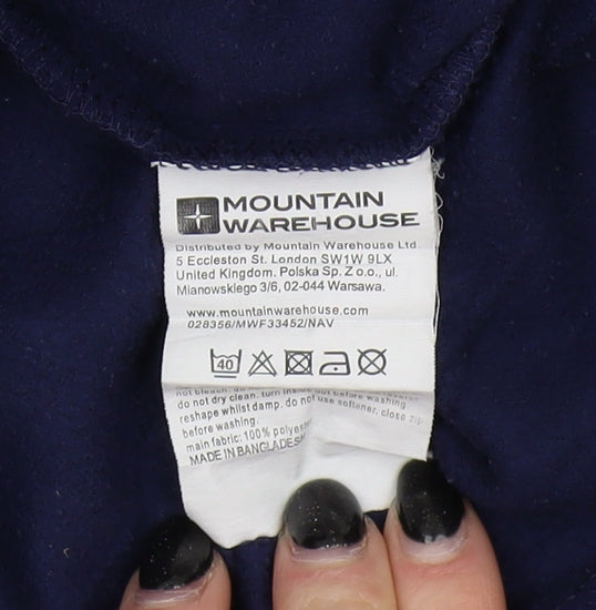 Mountain Warehouse Women's Blue Fleece Sweatshirt, Size 12