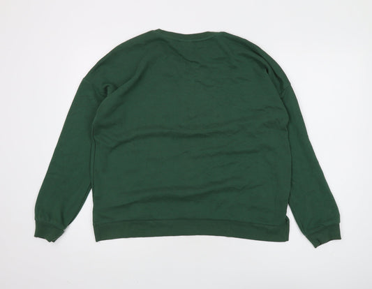 Only Women's Green Christmas Pullover Sweatshirt - L