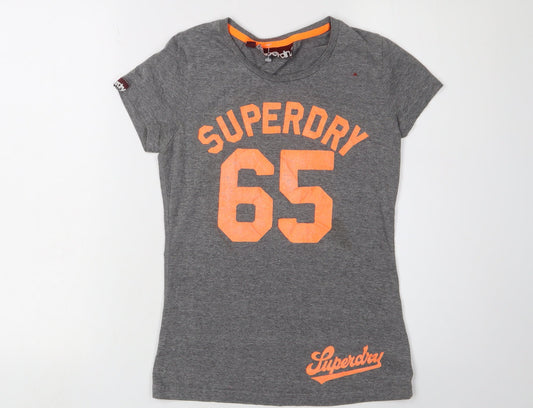 Superdry Women's XS Grey Crew Neck T-Shirt