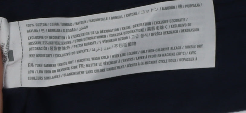 Hollister Women’s Blue Cropped T-Shirt, XS