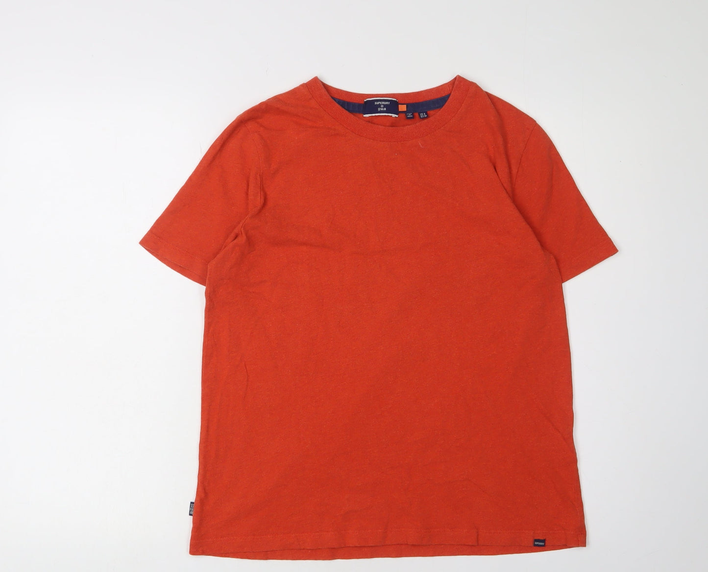 Superdry Women's Red Cotton T-Shirt Size 8 Casual