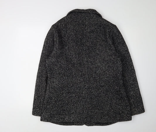 Damart Women's Black Herringbone Blazer Size 16