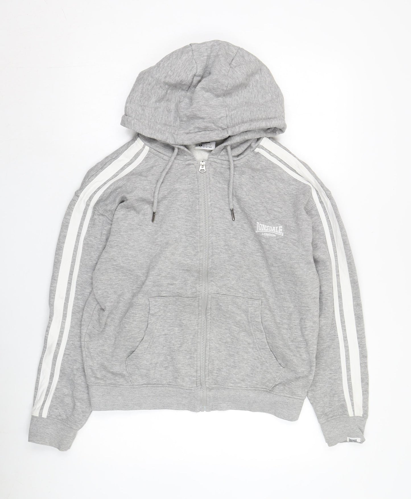 Lonsdale Men's Grey Full Zip Hoodie Size S