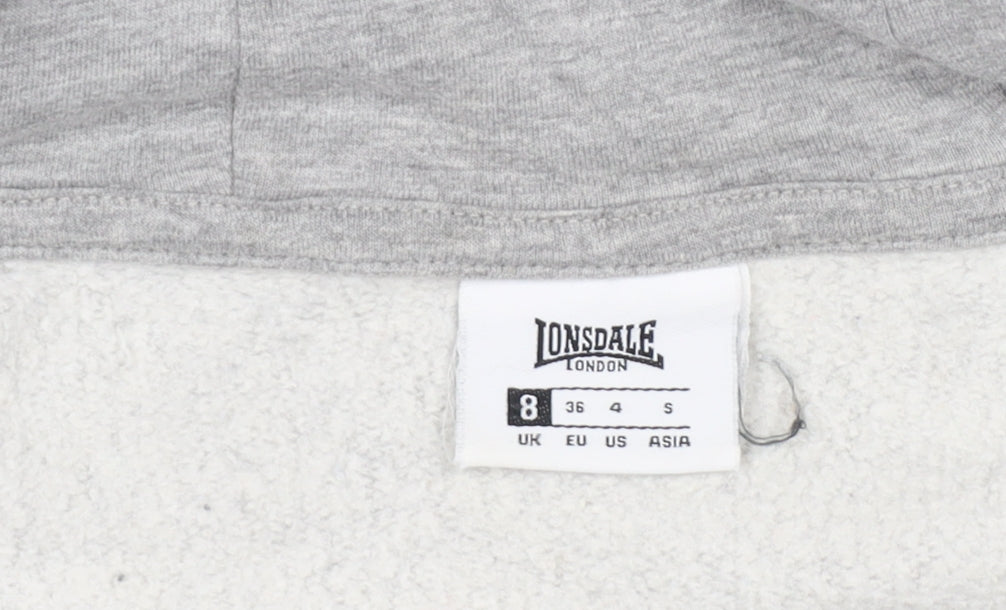 Lonsdale Men's Grey Full Zip Hoodie Size S
