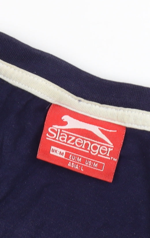 Slazenger Men's Blue Sleeveless Cotton T-Shirt