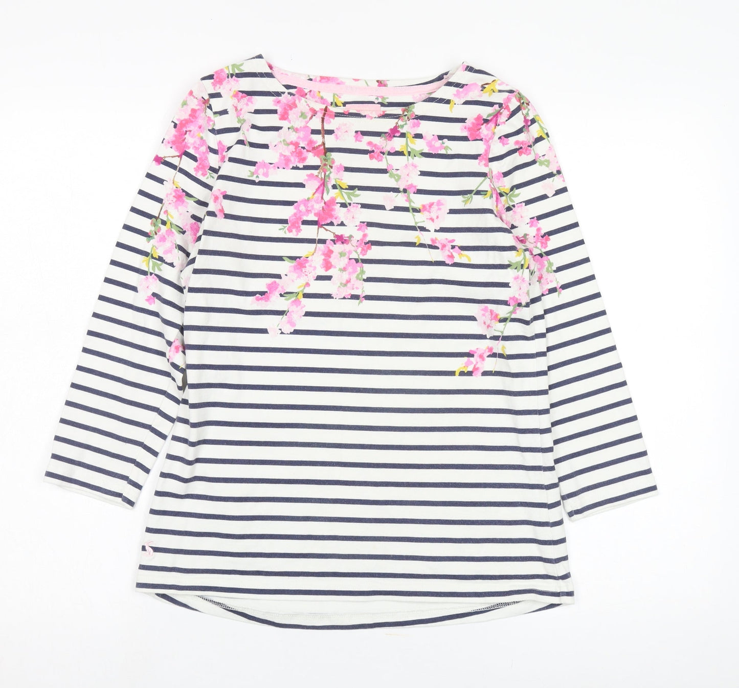 Joules Women's Multicoloured Striped 3/4 Sleeve T-Shirt