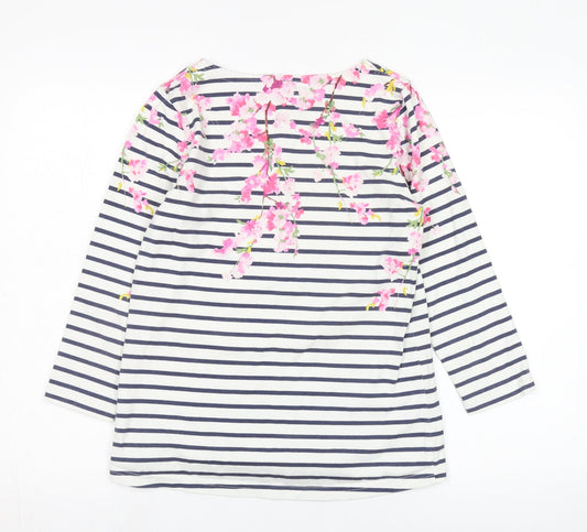Joules Women's Multicoloured Striped 3/4 Sleeve T-Shirt