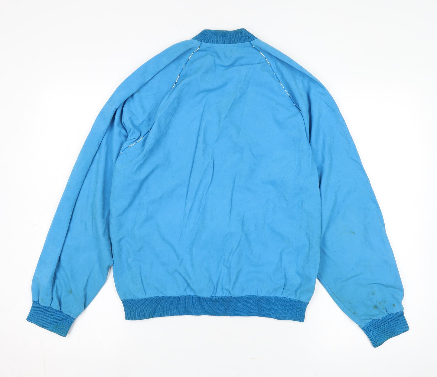 FILA Blue Men's Bomber Jacket, Retro Style, Logo Accent Size M