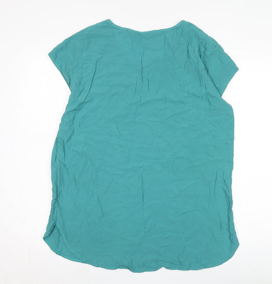 Womens UK Size XL VERO MODA Green Viscose T-Shirt