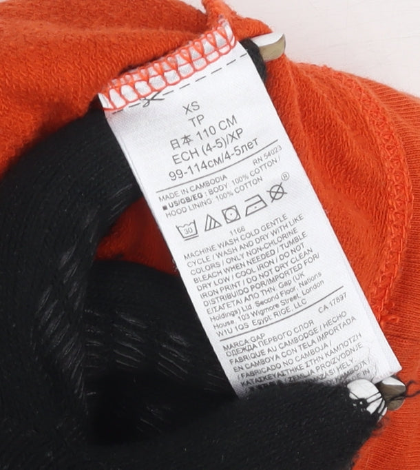 Gap Boys Orange XS Pullover Hoodie - Casual All Seasons