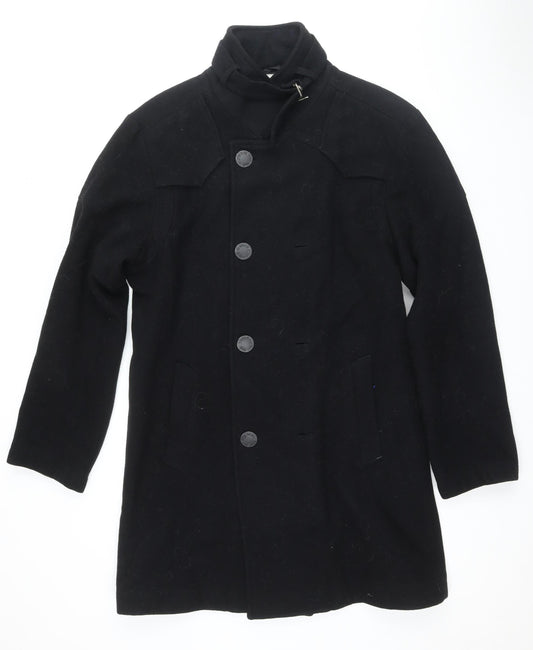 Blood & Glitter Women's Black Wool Pea Coat Size L