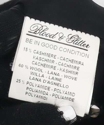 Blood & Glitter Women's Black Wool Pea Coat Size L