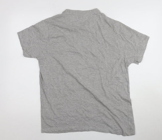 Pierre Cardin Men's Grey Graphic Print T-Shirt L