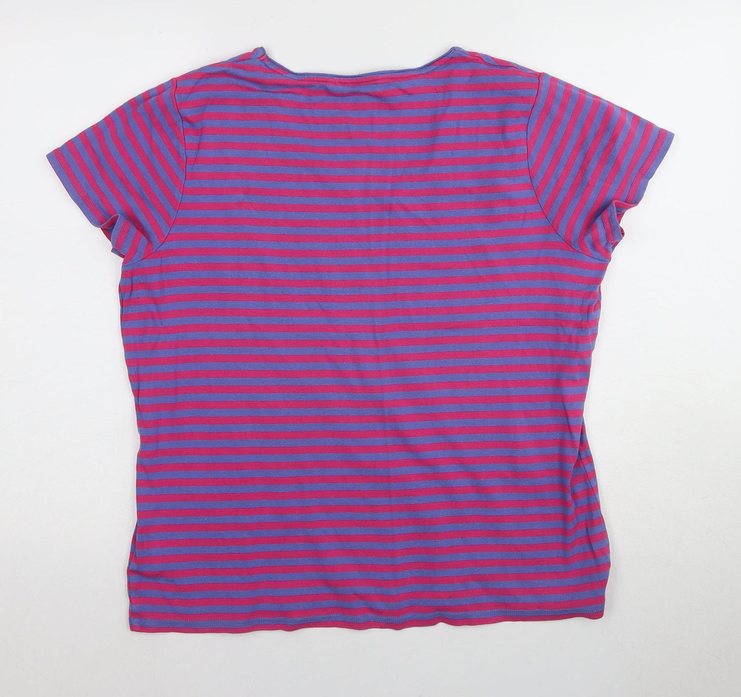 Maine New England Women's Multicolour Striped T-Shirt Size 20