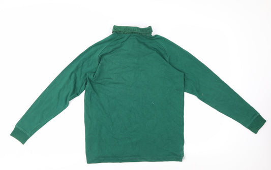 Canterbury Boys Green Rugby Polo Shirt, 12 Years, Long Sleeve