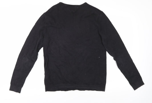 Tommy Jeans Men's Black Pullover Jumper - Size S