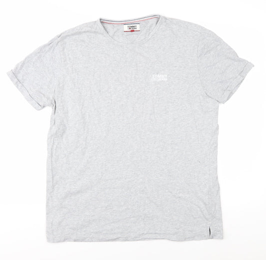 Tommy Jeans Men's Grey L Regular Fit T-Shirt