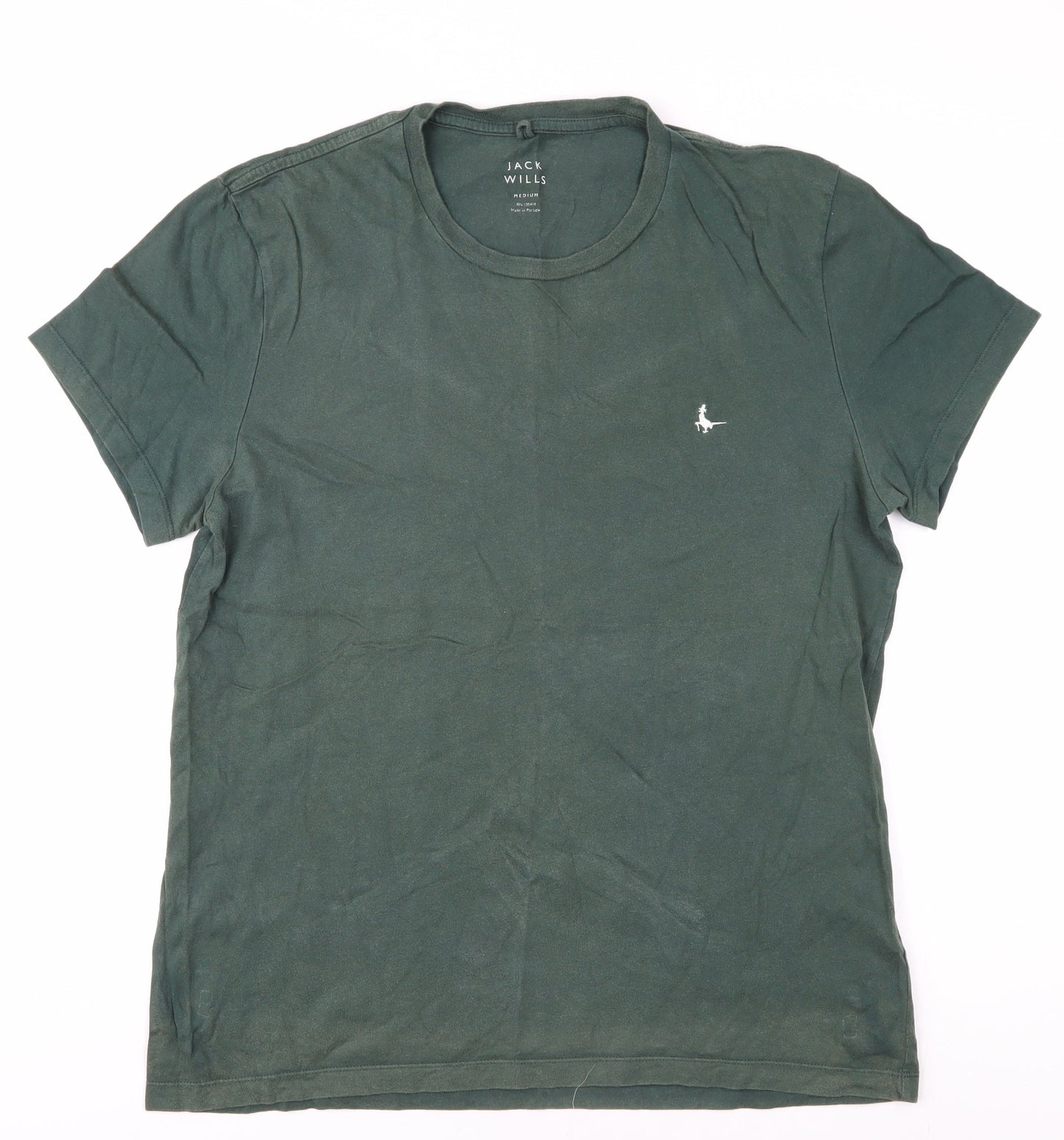 Jack Wills Men's Green M Cotton Crew Neck T-Shirt
