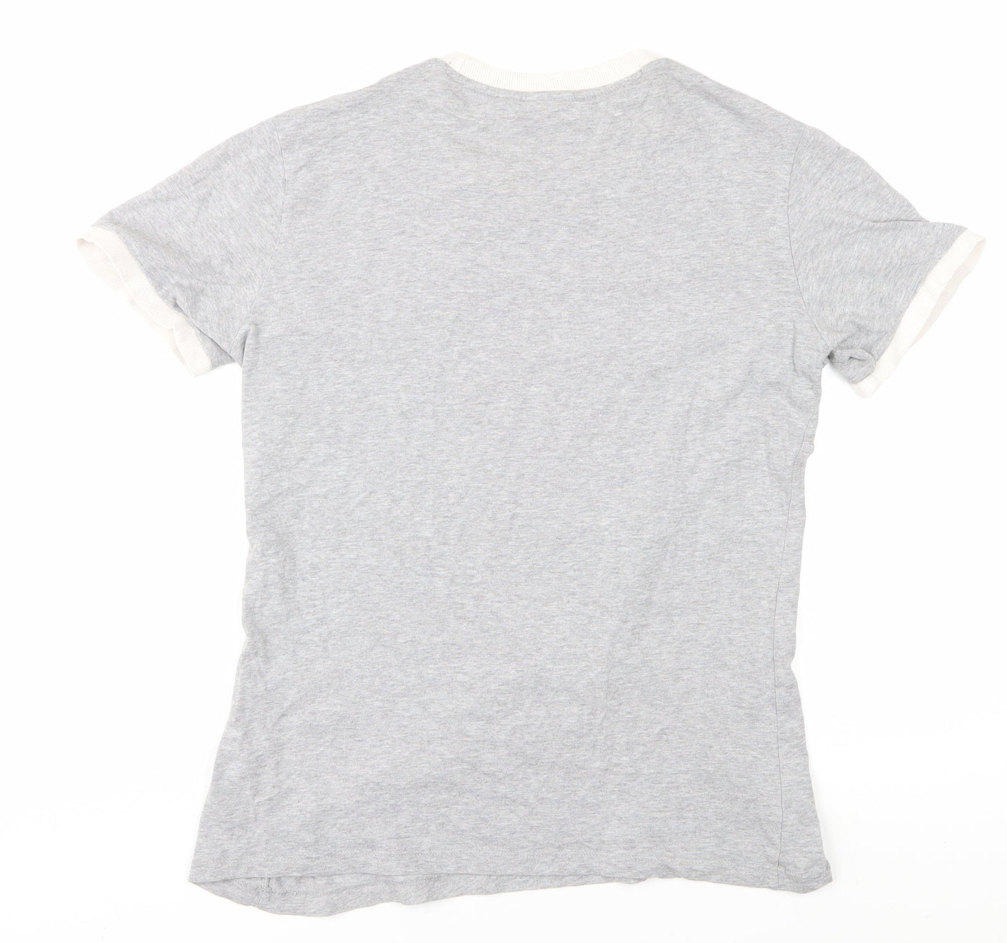 Adidas Women's Grey Ringer T-Shirt Size 12