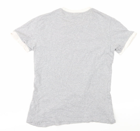 Adidas Women's Grey Ringer T-Shirt Size 12