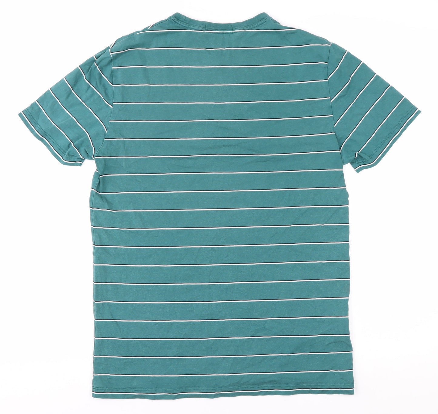 Fred Perry Men's Green Striped T-Shirt S