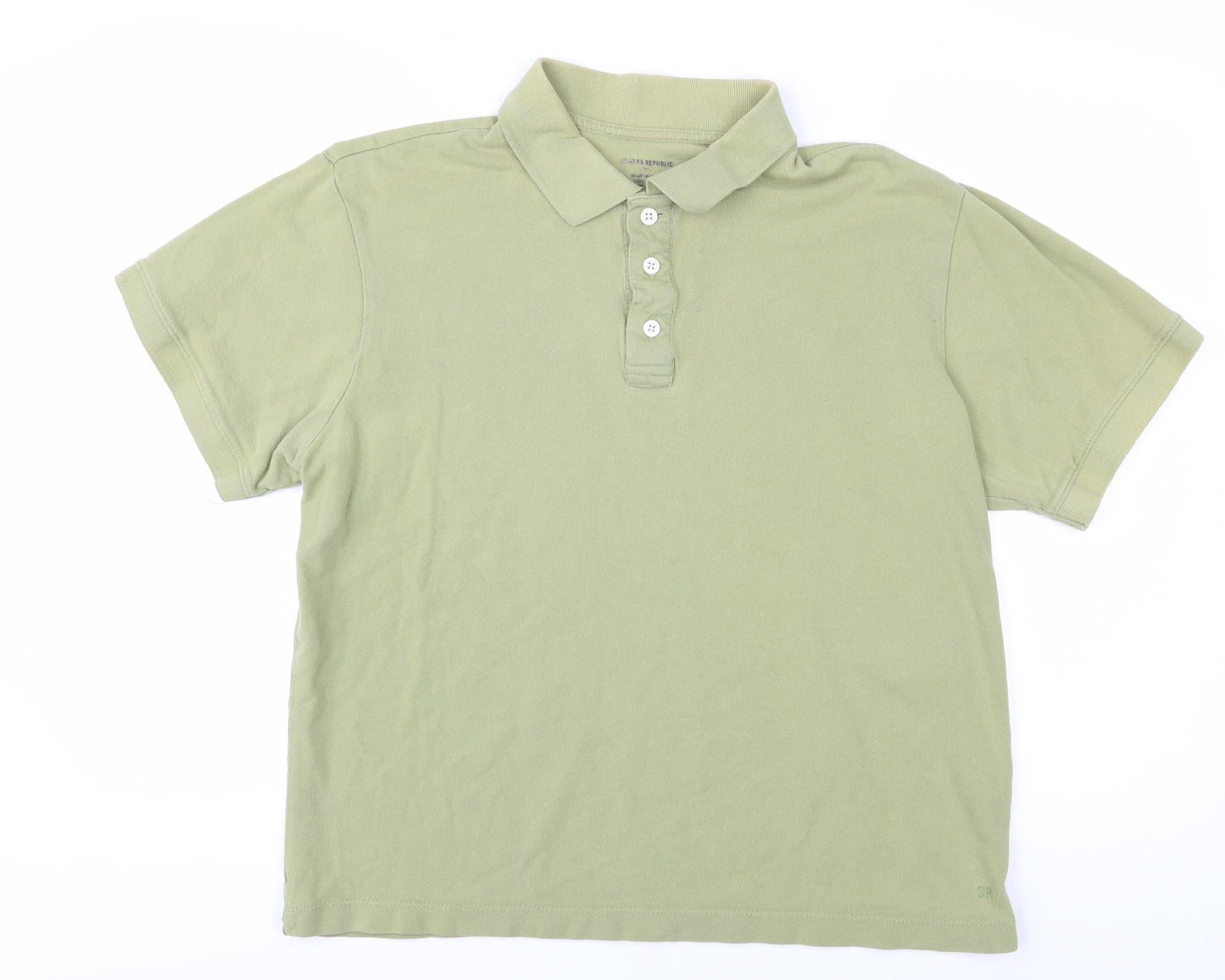 Banana Republic Men's Green Cotton Polo Shirt XL
