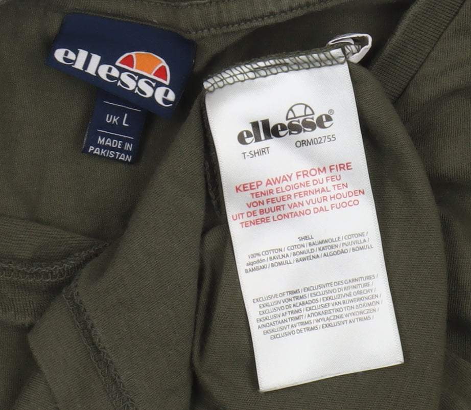 Ellesse Green Men's Short Sleeve T-Shirt L