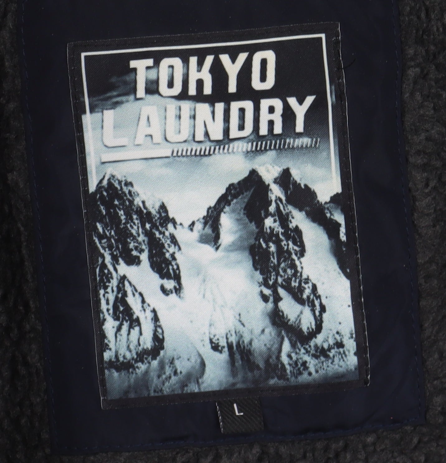 Tokyo Laundry Men's Blue Puffer Jacket L