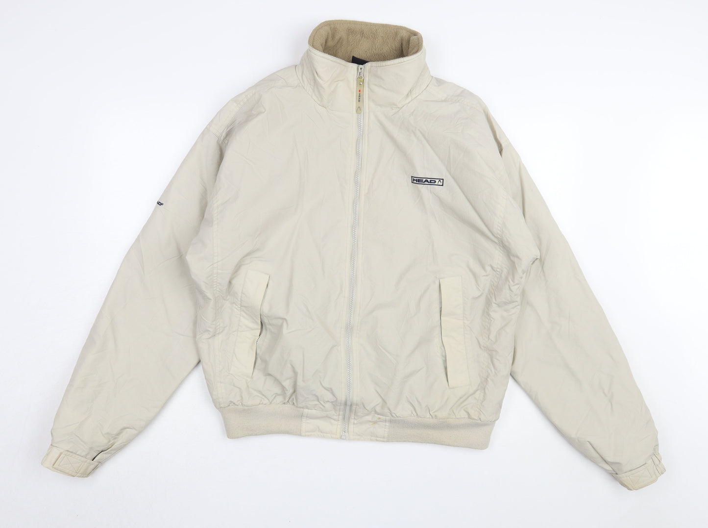 Head Men's Beige Windbreaker Jacket M Full Zip Casual