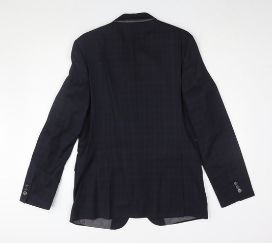 Zara Man Black Check Suit Jacket - UK 40R, Classic Look