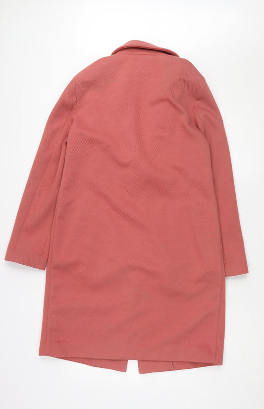 Marks and Spencer Women's Red Mid-Length Coat - Size 10