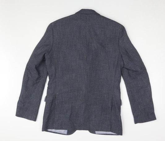 Marks and Spencer Men's Blue Blazer, 38 Regular Fit