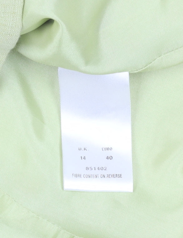 Additional view of Kaliko Women's Green Blazer, size 14, Shawl Collar, Lined