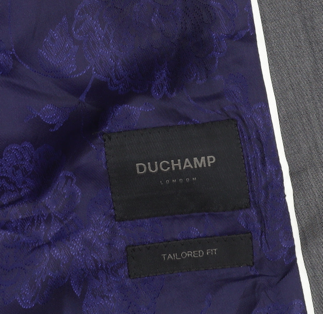 Duchamp Men's Grey Regular Fit Blazer, Size 44R, Classic Style