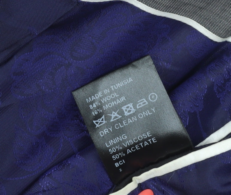 Duchamp Men's Grey Regular Fit Blazer, Size 44R, Classic Style