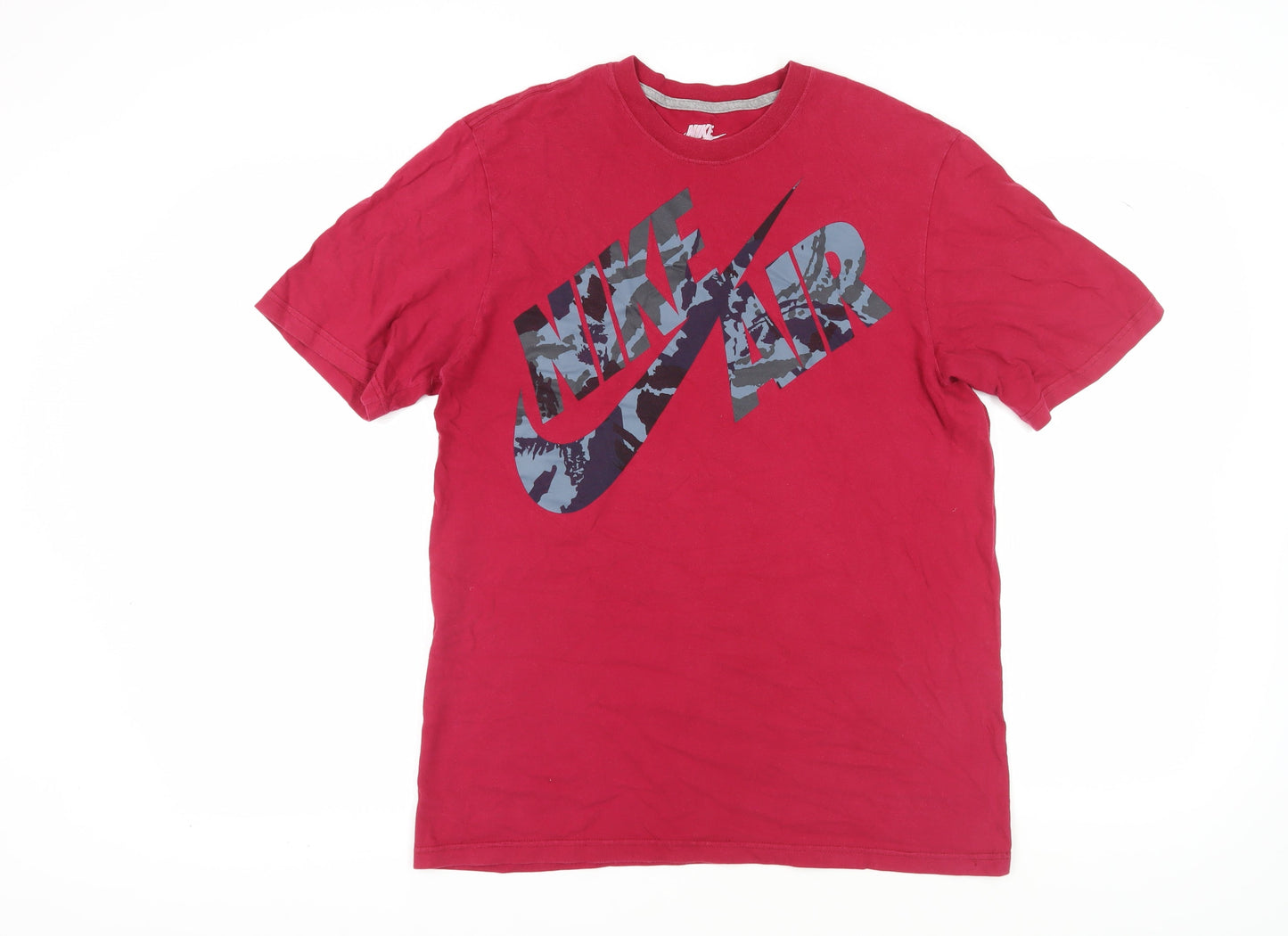 Nike Men's Red Graphic Print T-Shirt, Size L Short Sleeve