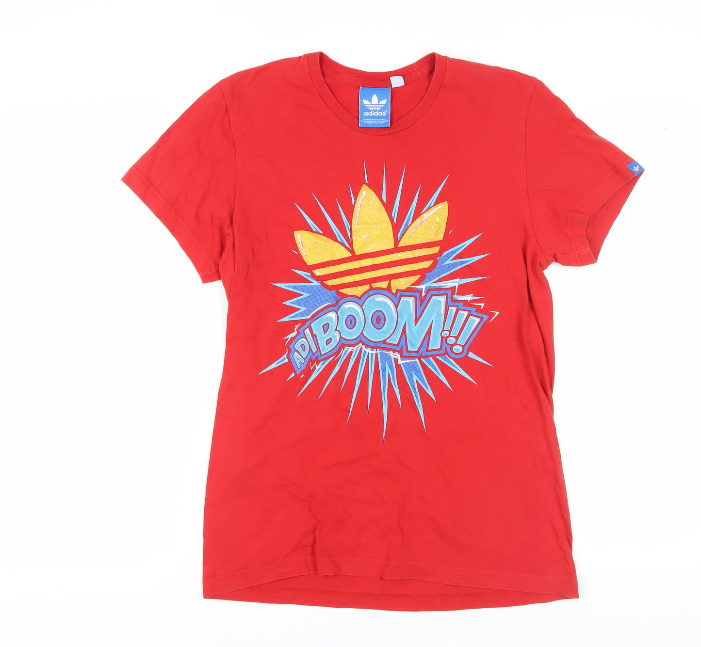 Adidas Women's Red Graphic T-Shirt, Size M, Casual Wear