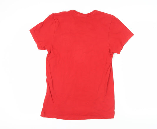 Adidas Women's Red Graphic T-Shirt, Size M, Casual Wear